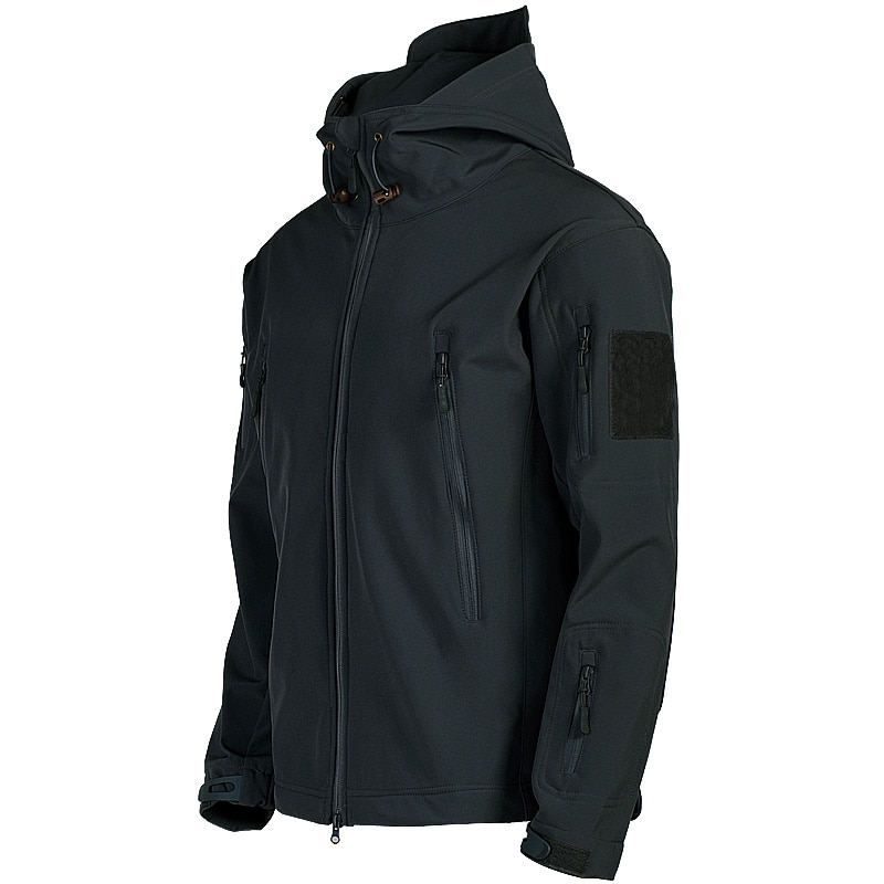 Army Shark Skin Soft Shell Clothes Tactical Windproof Waterproof jacket men Flight Pilot Hood Coat Military Field bomber Jacket