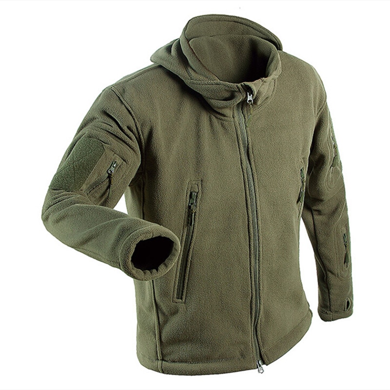 Spring Military Tactical Outdoor Fleece Soft Shell Men Army Combat Sportswear Thermal Camping Hunting Hiking Sport Hoodie Jacket