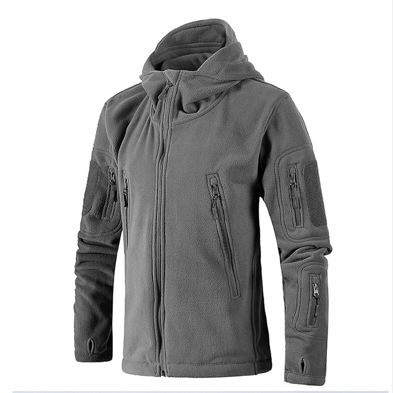 Spring Military Tactical Outdoor Fleece Soft Shell Men Army Combat Sportswear Thermal Camping Hunting Hiking Sport Hoodie Jacket