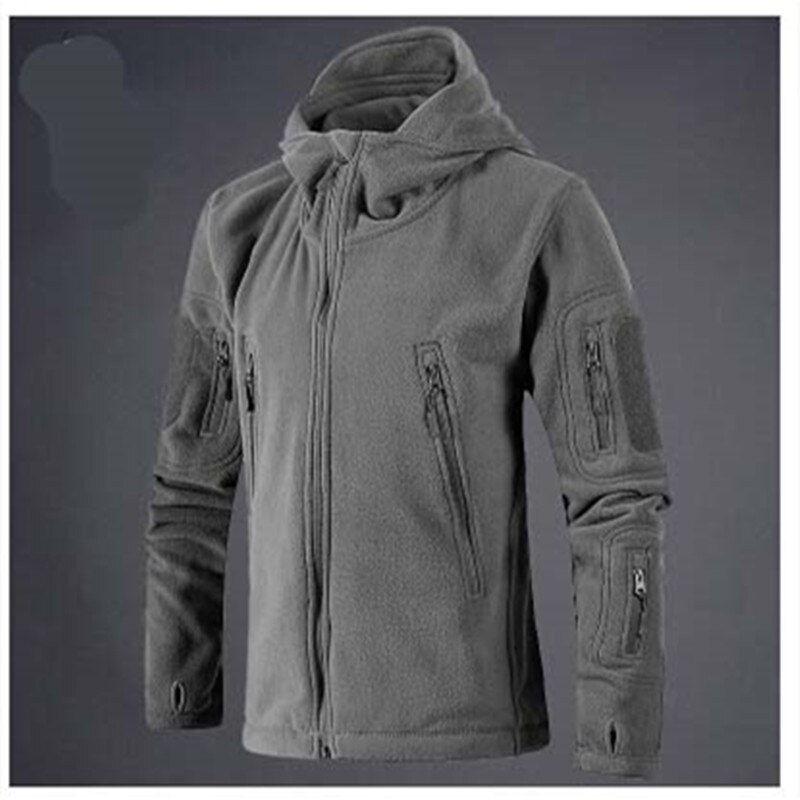 Spring Military Tactical Outdoor Fleece Soft Shell Men Army Combat Sportswear Thermal Camping Hunting Hiking Sport Hoodie Jacket