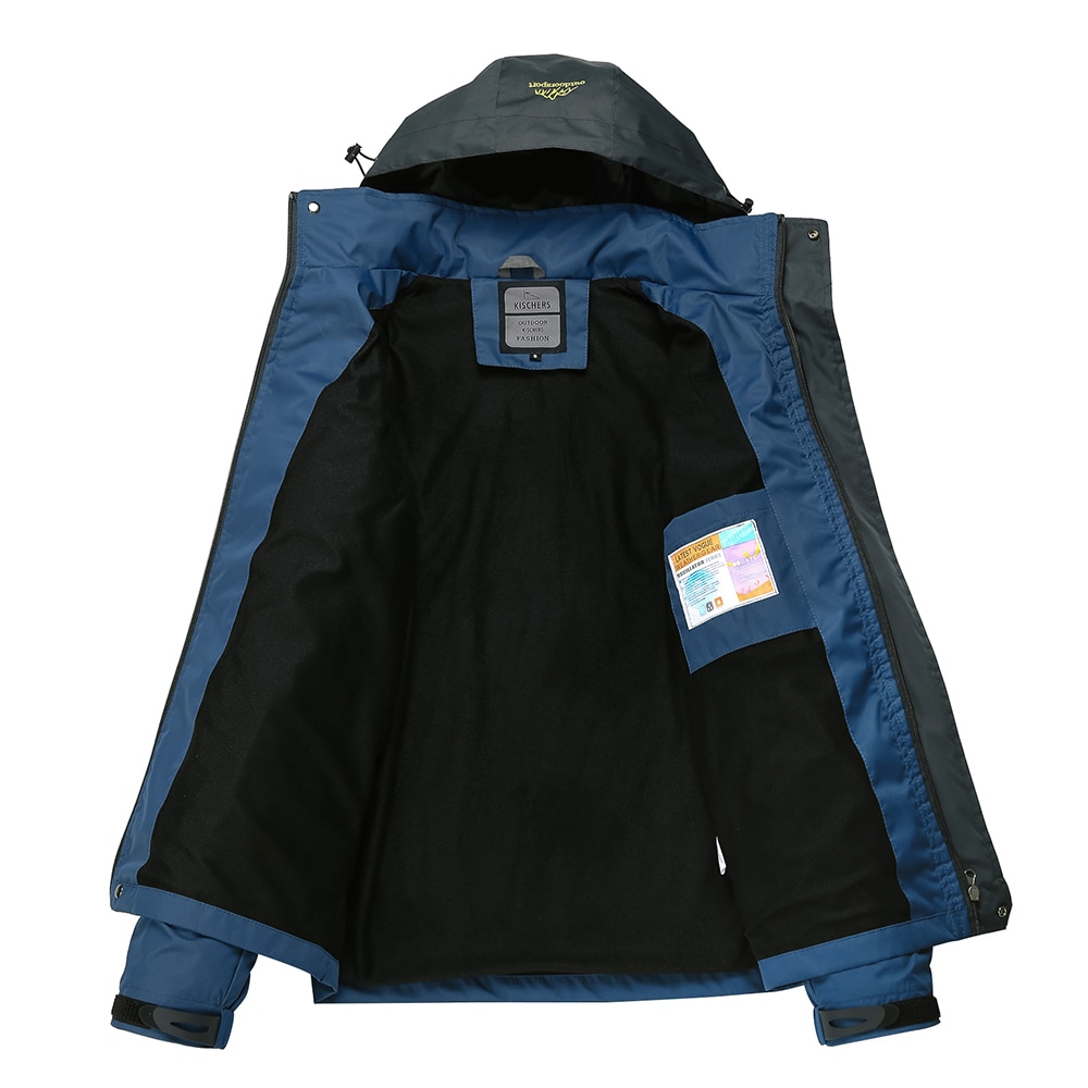 Lixada Outdoor Windbreaker Climbing Waterproof Jacket Windproof Raincoat Sportswear Cycling Sport Detachable Hooded Coat for Men