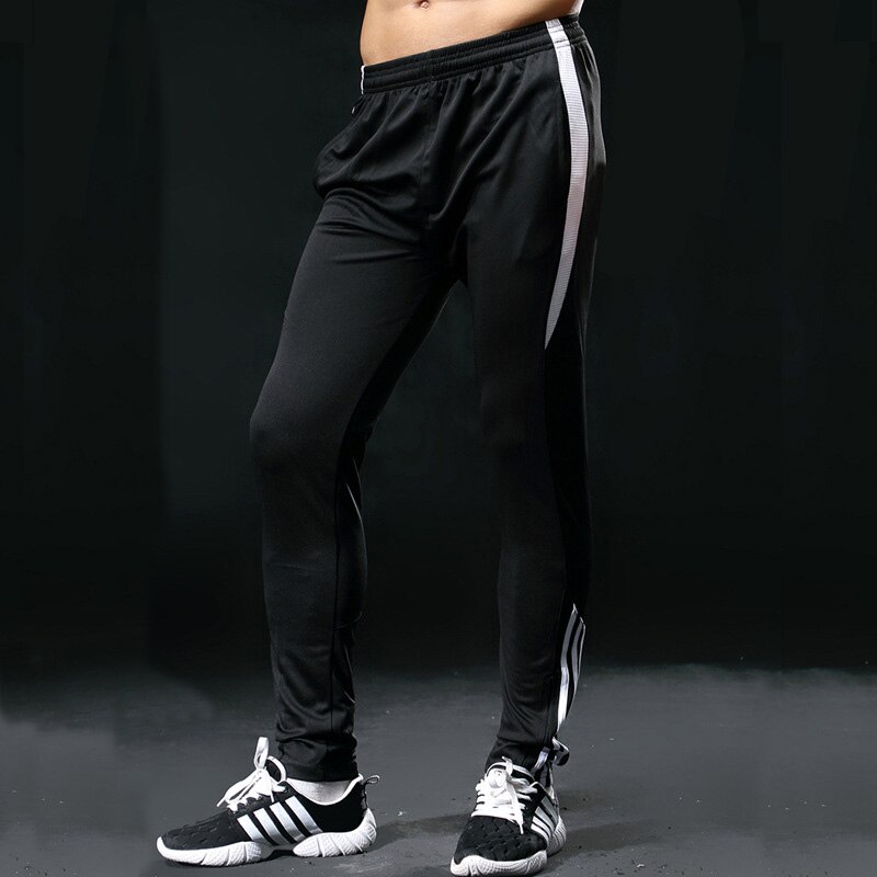 2019 Hot Sale Sports Pants For Men Fitness Gym Football Leggings Thin Running Soccer Training Long Pants Futbol Trouser White
