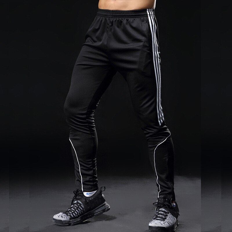 2019 Hot Sale Sports Pants For Men Fitness Gym Football Leggings Thin Running Soccer Training Long Pants Futbol Trouser White