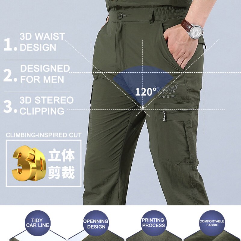 2020 Breathable Quick Dry Hunting Pants Summer Army Military Trousers Lightweight Tactical Casual Pants Waterproof Trousers