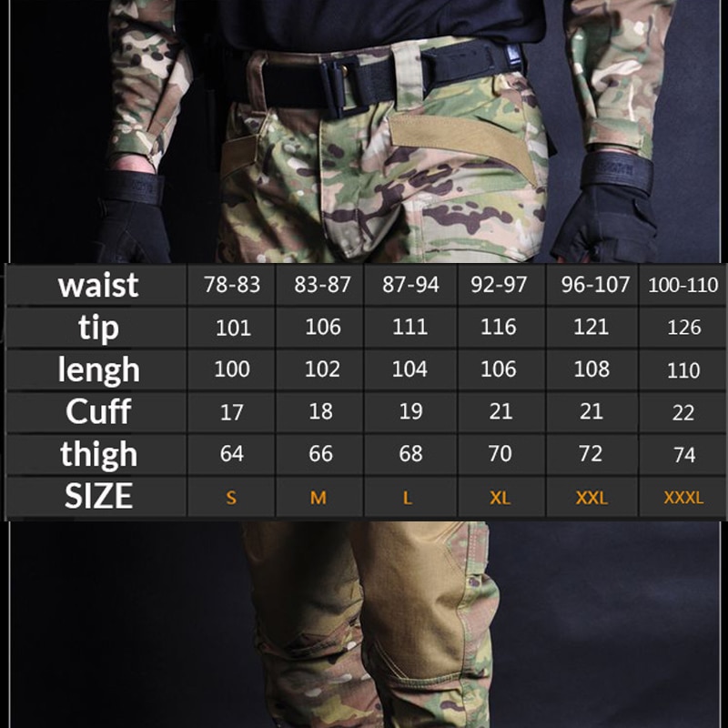 Brand Tactical Pants Camouflage Military Casual Combat Cargo Pant Water Repellent Ripstop Men's Trousers