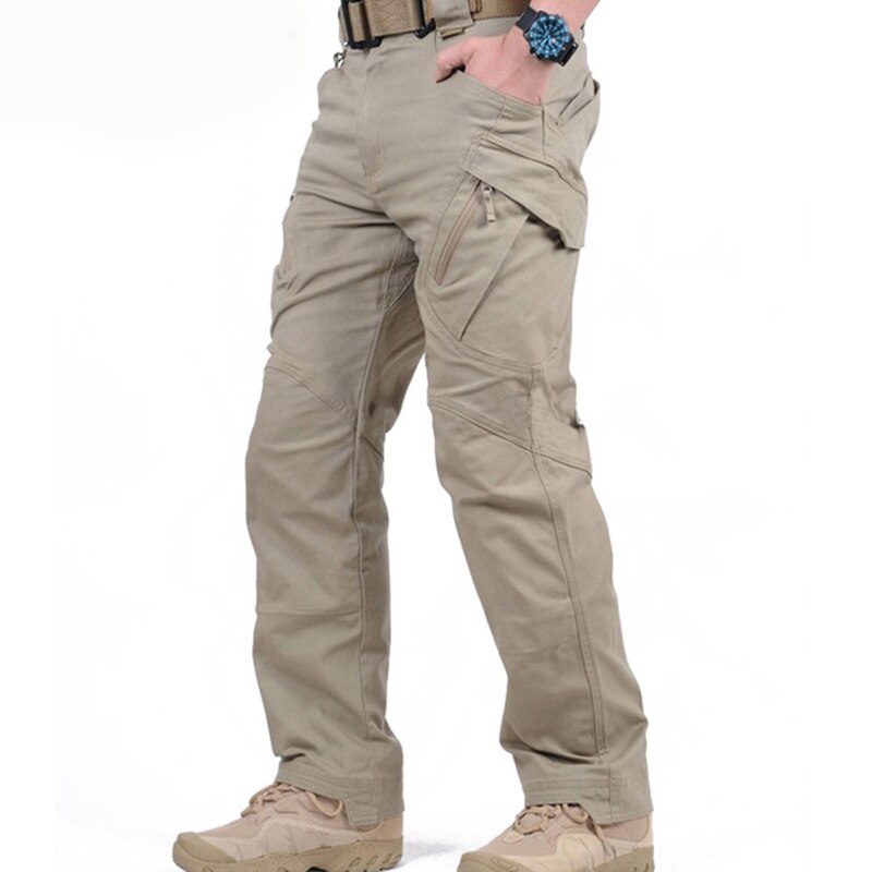 Tactical Pants Army Military Style Cargo Pants Men IX9 Combat Trousers Casual Work Trousers SWAT Thin Pocket Baggy Pants