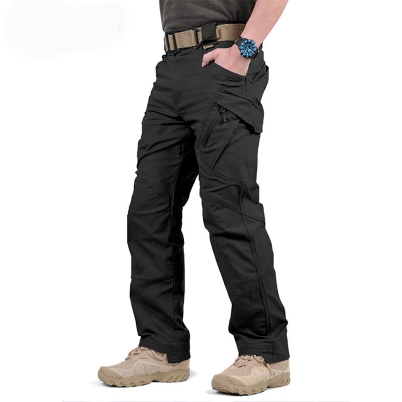 Tactical Pants Army Military Style Cargo Pants Men IX9 Combat Trousers Casual Work Trousers SWAT Thin Pocket Baggy Pants