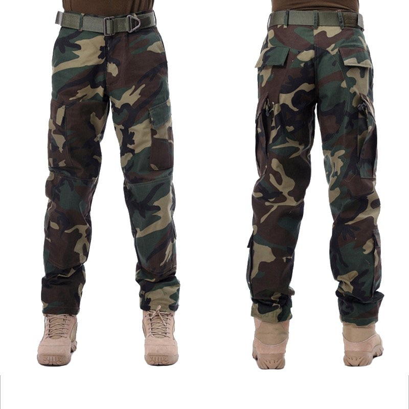 Tactical Camouflage Pants Army Clothes Military Multi-pockets Cargo Pants Men Combat Training Trousers Hunting Outdoor Uniforms