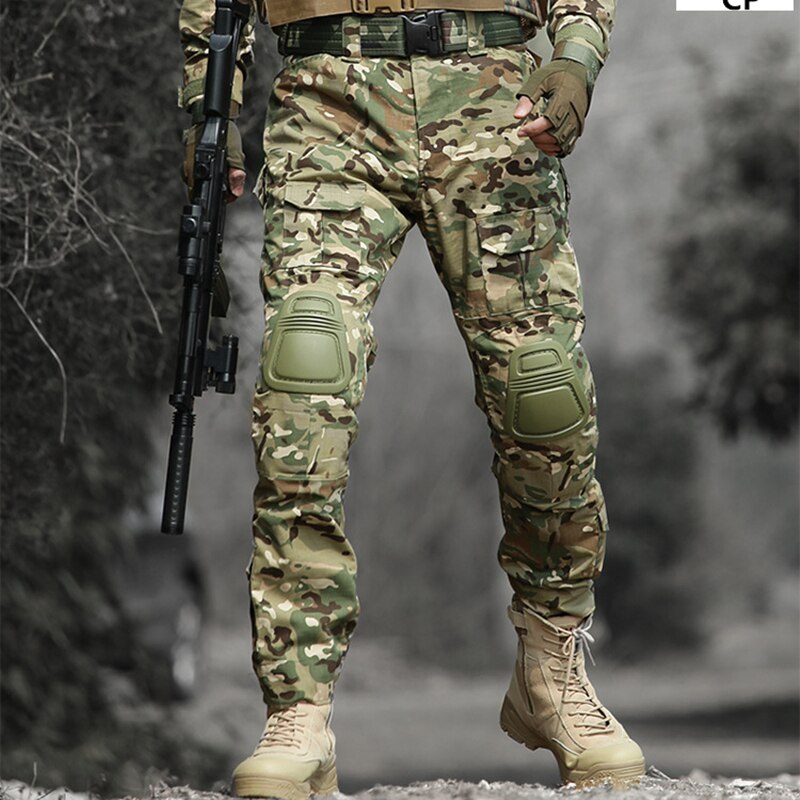 2019 High Quality  Military Cargo Tactical Pants Cotton Casual Camouflage Trousers Men Pantalon Army Tactical Sweatpants