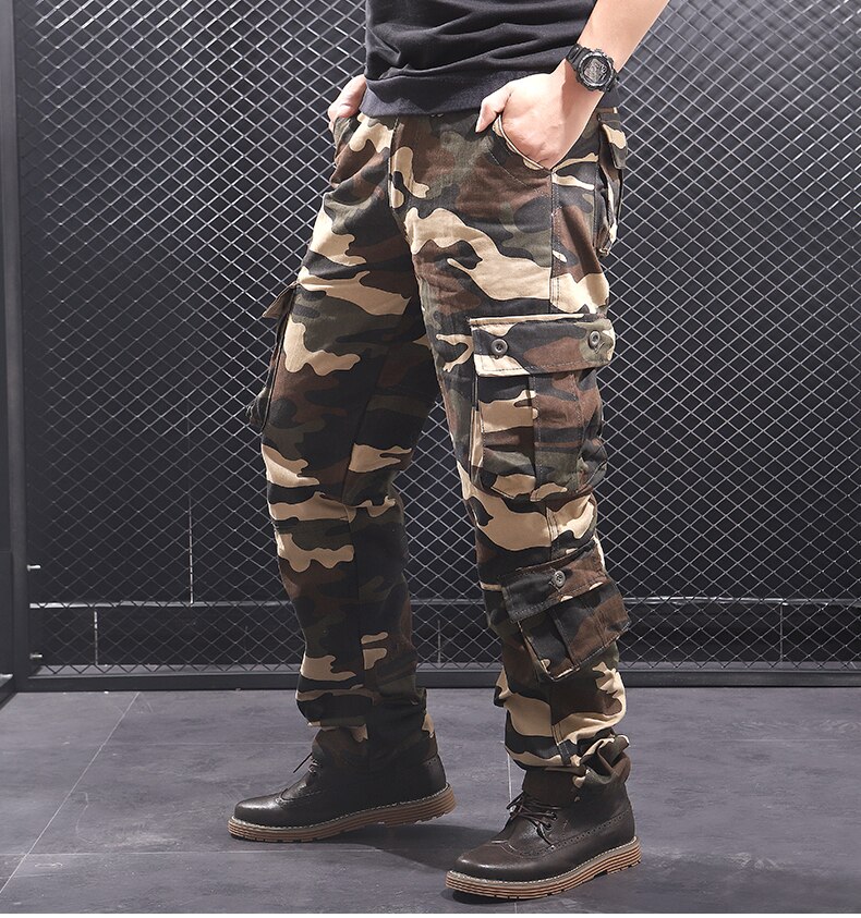 Camouflage Military Overalls Men Trousers Outdoor Casual Pants Men Straight Working Pants Mountaineering Large Size