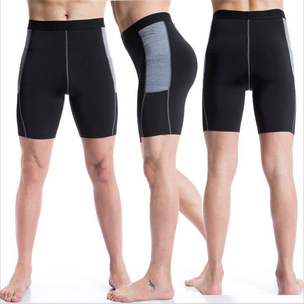 Summer Men Boys High Elasticity Sports Training Bodybuilding Running Stitching Tights Sweat Wicking Quick Dry Shorts 6ColorS~XXL