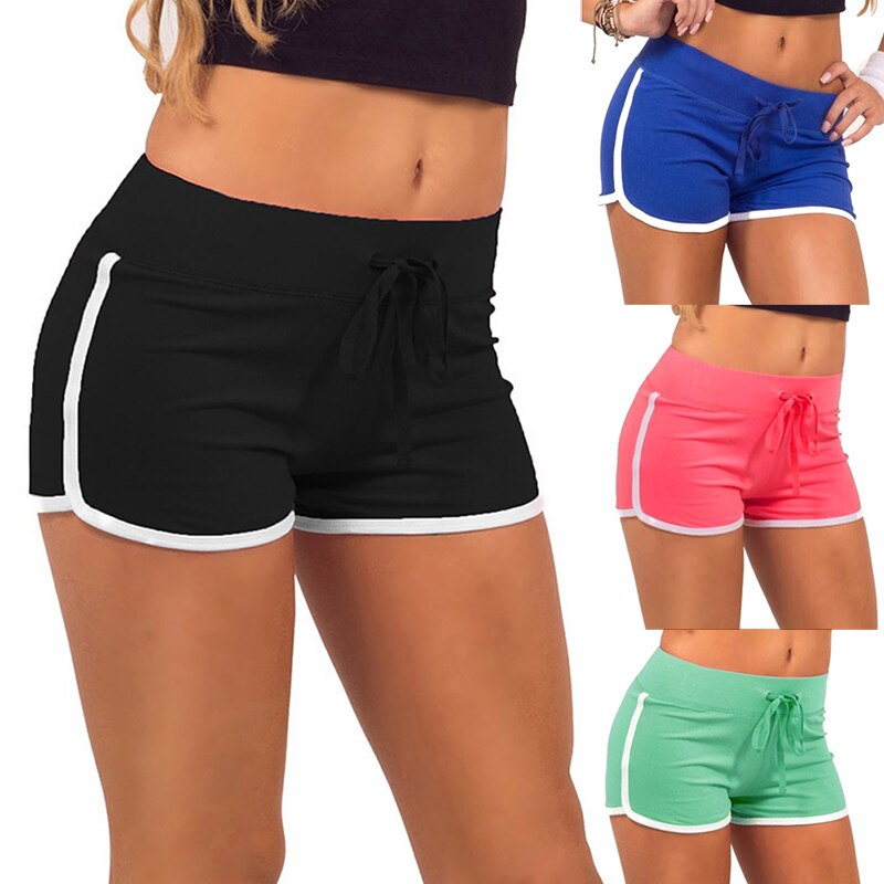 Fashion Women Lady Cotton Sport Shorts Mid Waist Elasticity for Summer Beach Sexy Short Women's Clothing Fitness Shorts