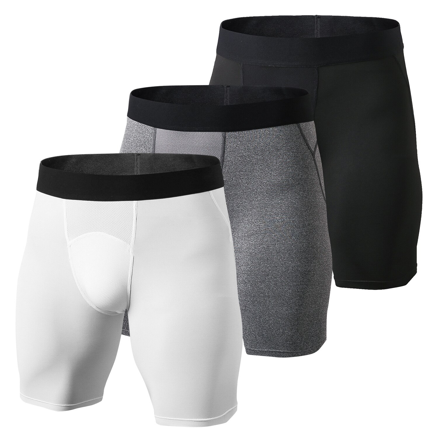 3 Pack Men Sports Underwear Breathable Boxing Briefs Men Compression Shorts Fitness Cycling Quick-drying Stretch Shorts