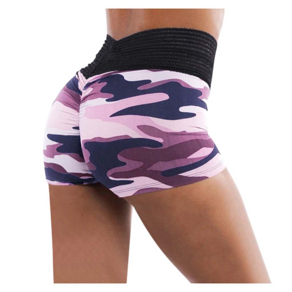 2020 Women yoga shorts Compression Workout Sport Shorts For Women camouflage sexy bodycon Gym Wear Fitness Running