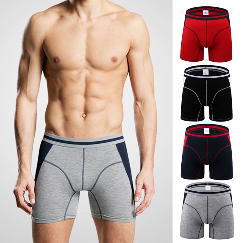 Mens Modal Underpants Long Leg Sports Underwear Silky Soft Boxer Shorts Comfortable Long Leg Short Leg Men's Male Underpants