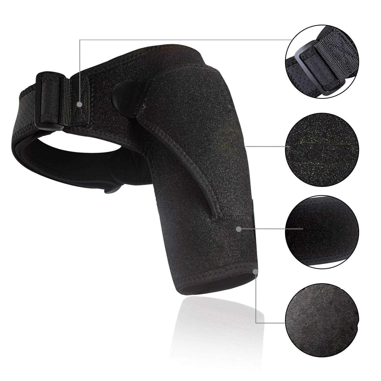 Shoulder Brace with Pressure Pad  Neoprene Shoulder Support Shoulder Pain Ice Pack Shoulder Compression Sleeve