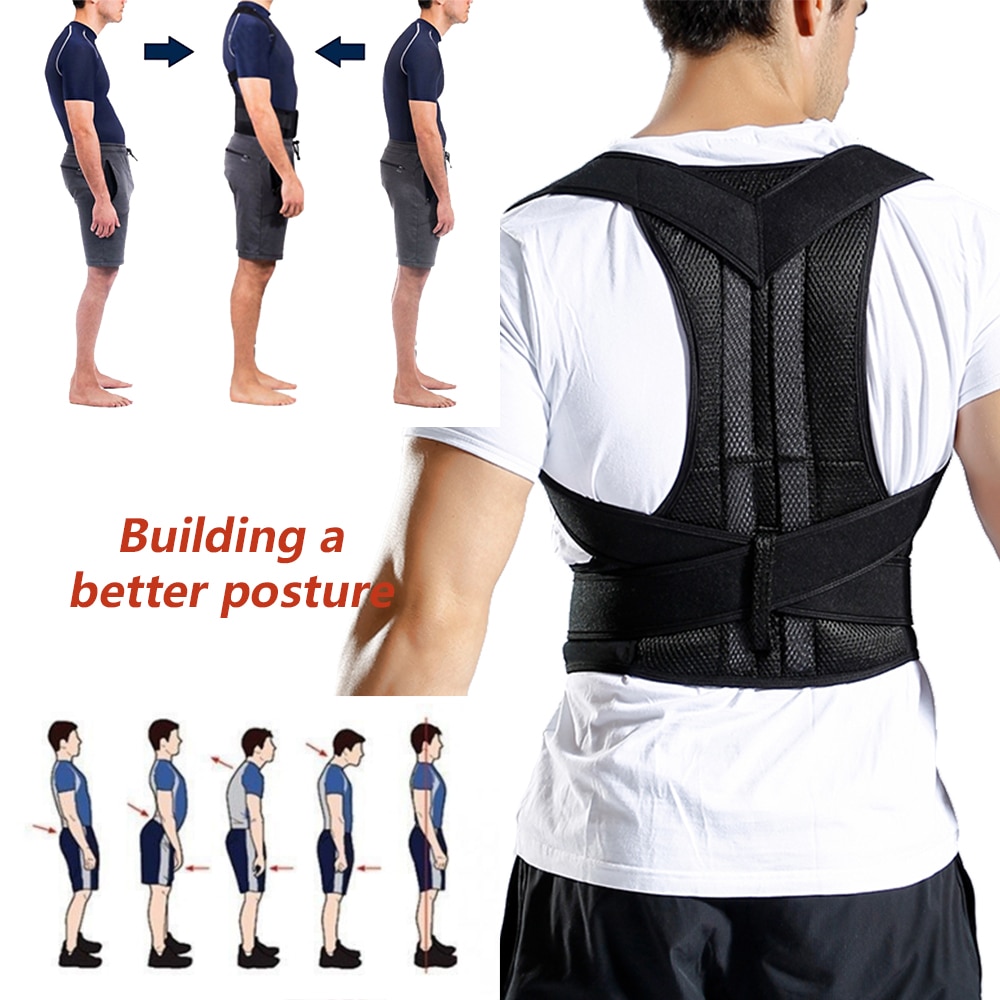 Back Waist Posture Corrector Adjustable Adult Correction Belt Waist Trainer Shoulder Lumbar Brace Spine Support Belt Vest