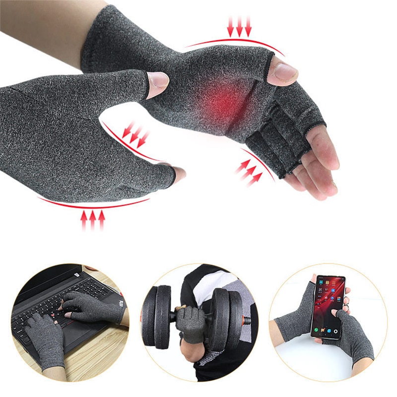1 Pair  Arthritis Gloves Premium Arthritic Joint Pain Relief Hand Gloves Therapy Open Fingers  Gloves