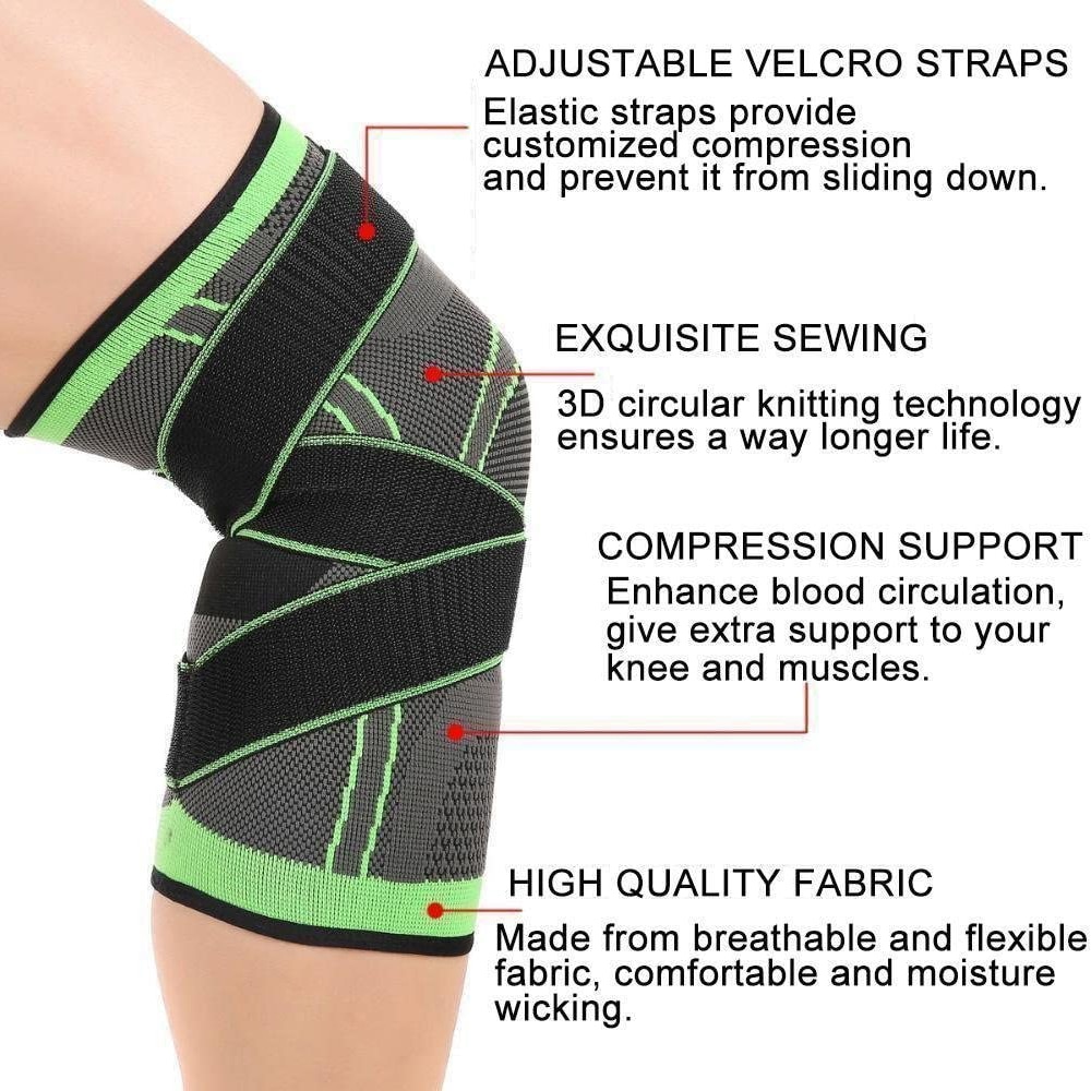 1PC Knee Support Protector Kneepad Kneecap Knee pads Pressurized Elastic Brace belt for Running Basketball Volleyball joelheira