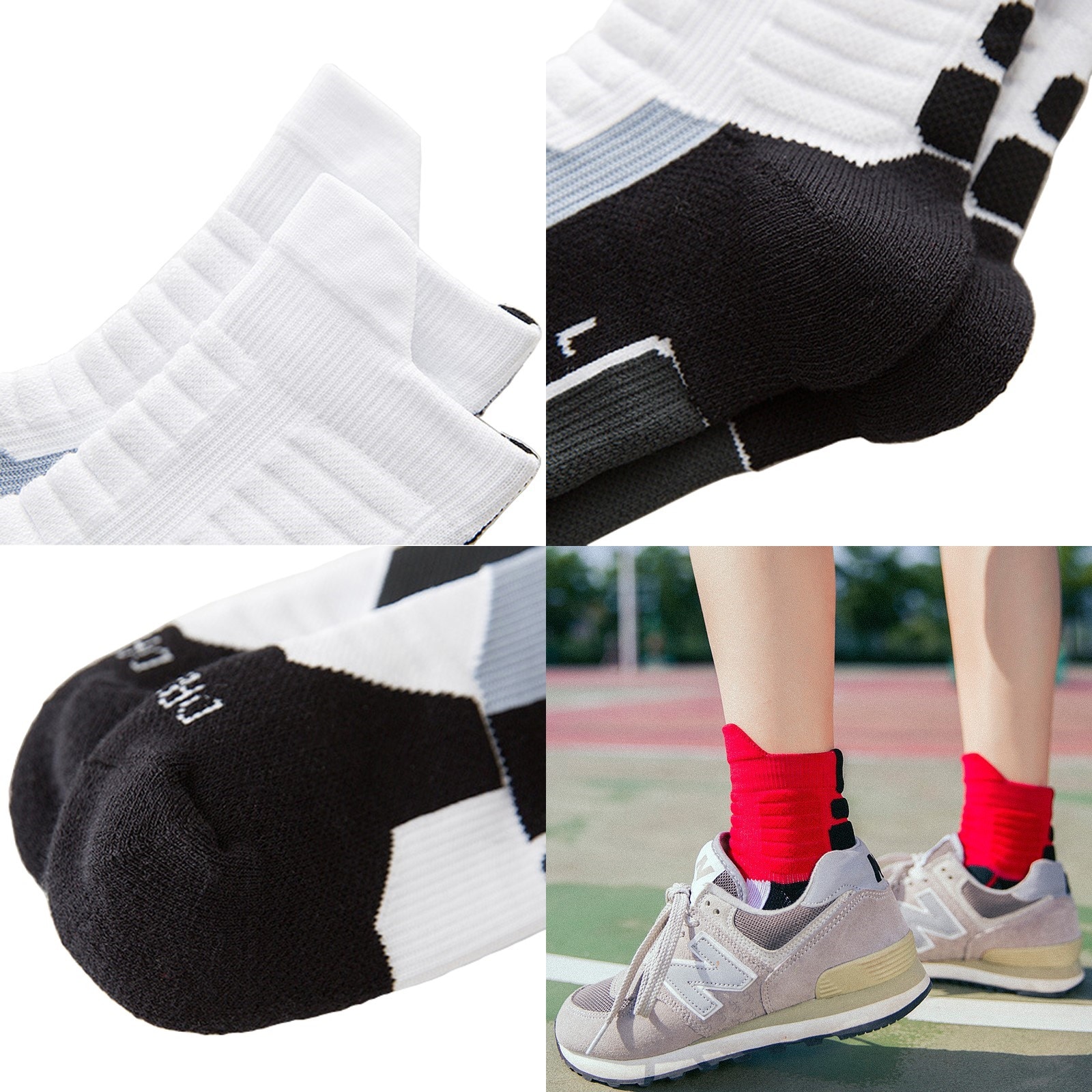 Men Women Fitness Running Bike Cycling Hiking White Sport Socks Outdoor Basketball Football Soccer Compression Socks Calcetines