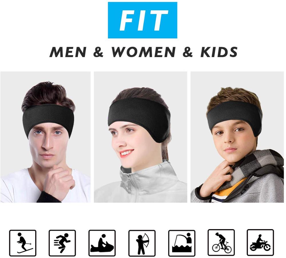 Outdoor Winter Fleece Ear Warmers Sport Headband Men/Women/Kid Cycling Skiing Workout Yoga Running Riding Warm Earmuffs Headband
