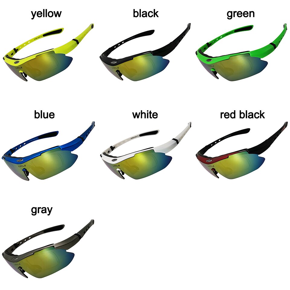 LOCLE Cycling Glasses UV400 Polarized Cycling Sunglasses Men Road MTB Bike Bicycle Glasses Fishing Riding Goggle Cycling Eyewear