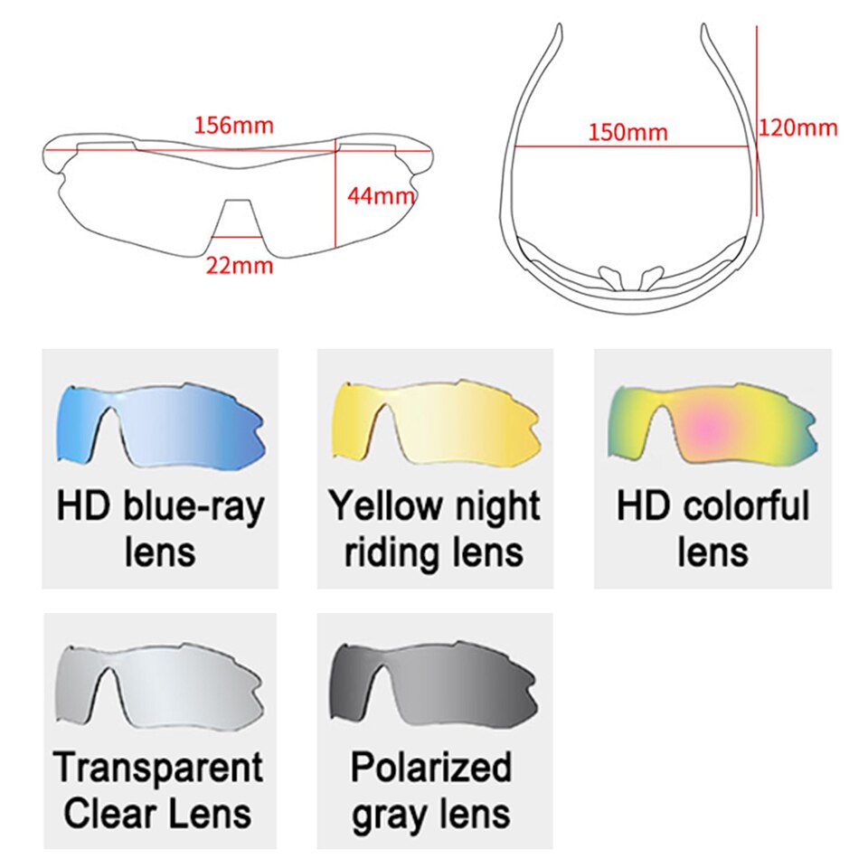 LOCLE Cycling Glasses UV400 Polarized Cycling Sunglasses Men Road MTB Bike Bicycle Glasses Fishing Riding Goggle Cycling Eyewear