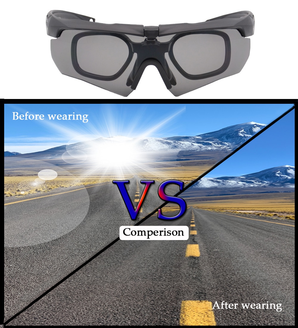 Military Bulletproof Glasses Outdoor Tactical Goggles Shooting Cs Riding Mountaineering Polarized Three Sets Of Lenses