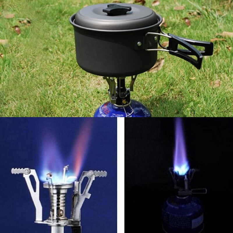 Outdoor Sport Mini Camping Stoves Folding Gas Stove Portable Survival Furnace Cooking Pocket Picnic Split Stoves Cooker Burners