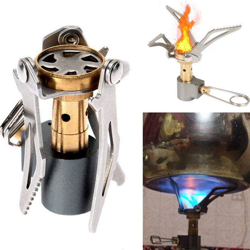 Outdoor Sport Mini Camping Stoves Folding Gas Stove Portable Survival Furnace Cooking Pocket Picnic Split Stoves Cooker Burners