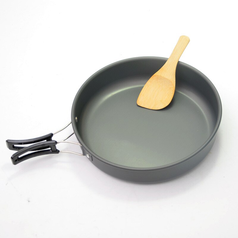 Outdoor Portable Pan Small Frying Pan Camping Picnic Cookware Non-stick Pan Cooking Tableware