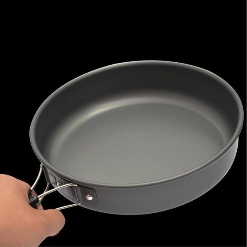 Outdoor Portable Pan Small Frying Pan Camping Picnic Cookware Non-stick Pan Cooking Tableware