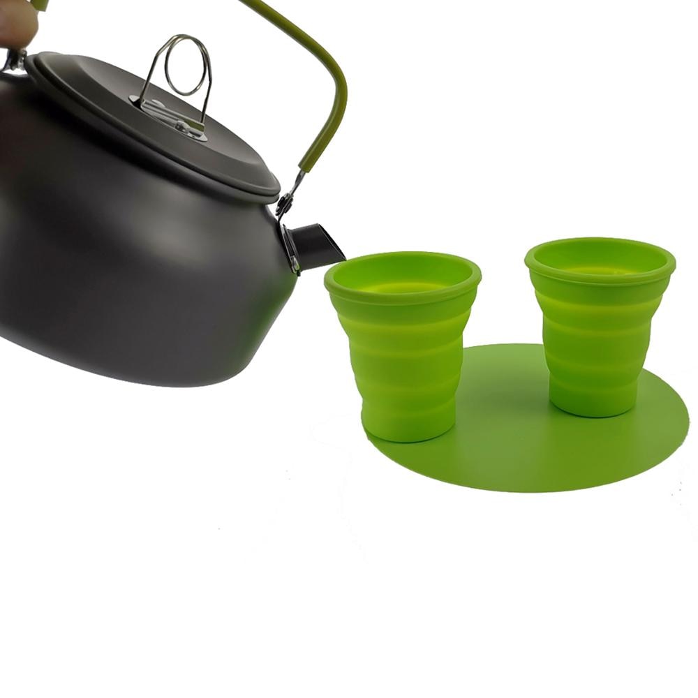 Camping Cookware Set Outdoor Aluminum Cooking Set Water Kettle Pan Pot Travelling Hiking Picnic BBQ Tableware Equipment Tourism