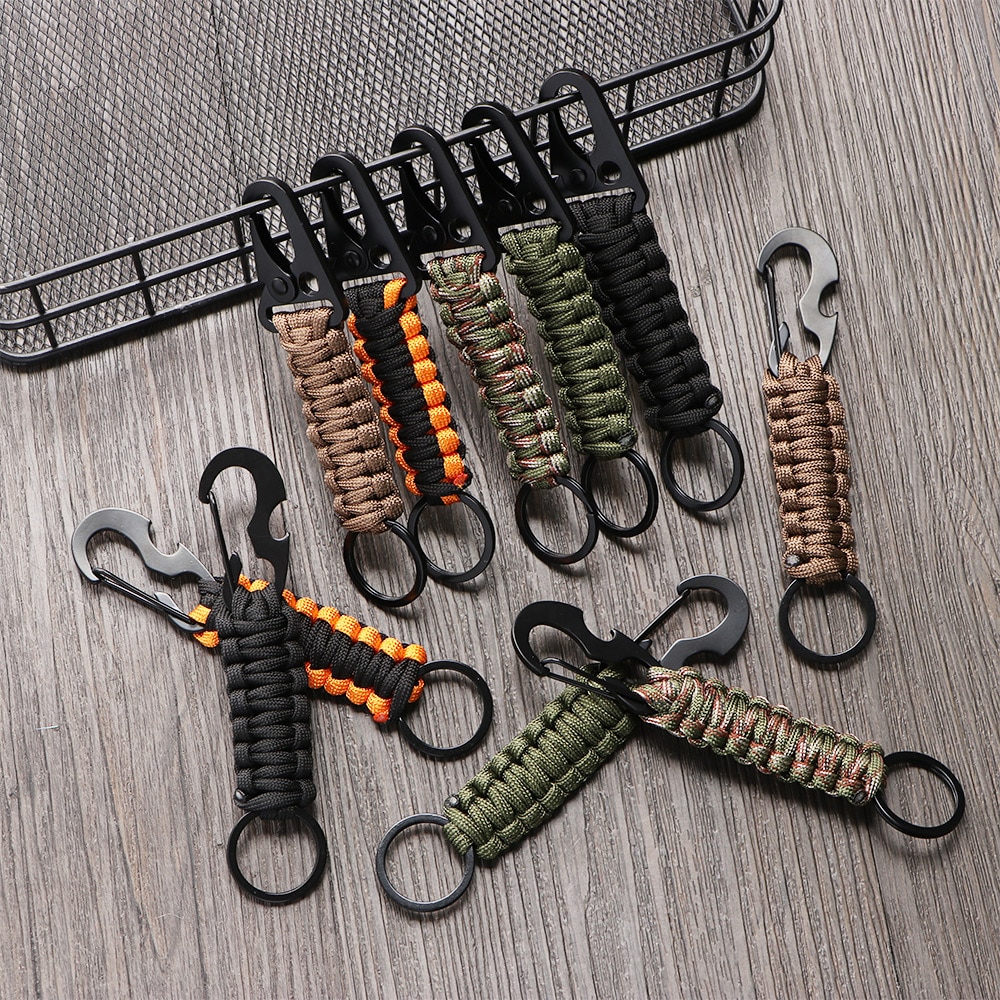 Details about   Outdoor Camping Carabinar Keychain Rope Clip Hook Bottle Opener Camo New I8 M4F8 