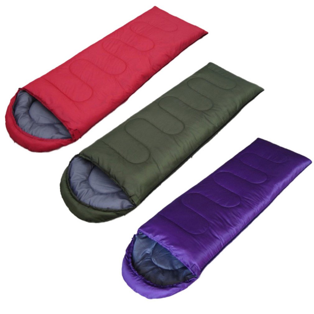 Envelope Outdoor Camping Adult Sleeping Bag Portable Ultra Light Waterproof Travel Hiking Sleeping Bag With Cap Dropshipping