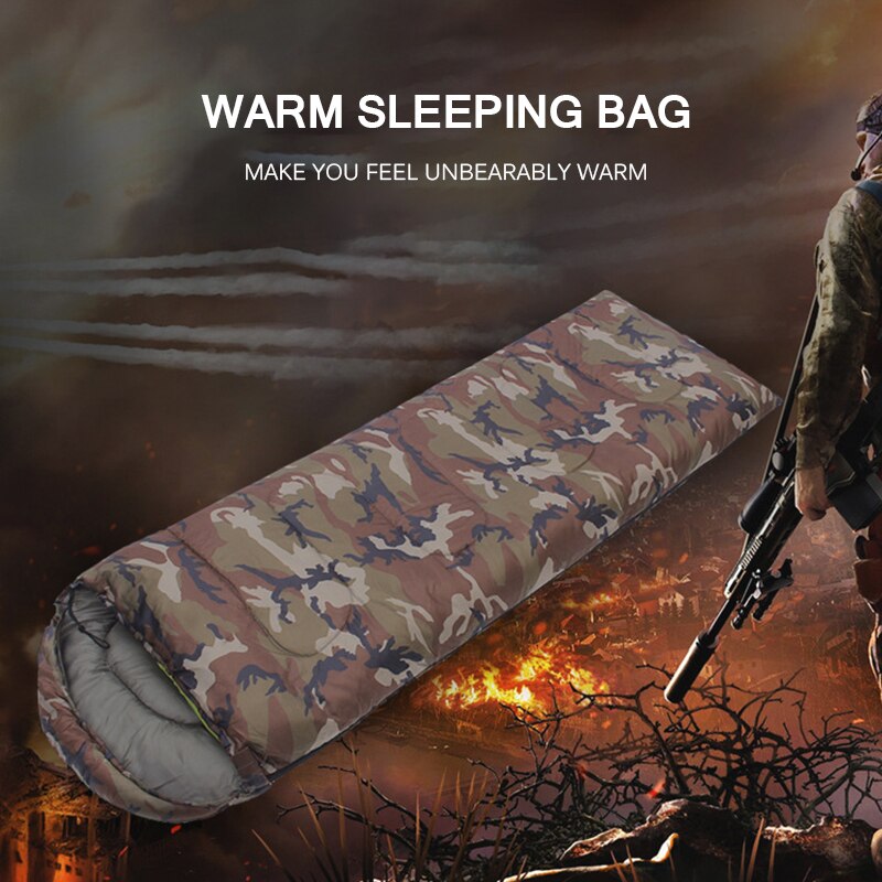 Outdoor Sleeping Bag Ultralight Portable Comfortable Magic Sticker Splicing Hiking Spring Autumn Warm Envelope Type Sleeping Bag
