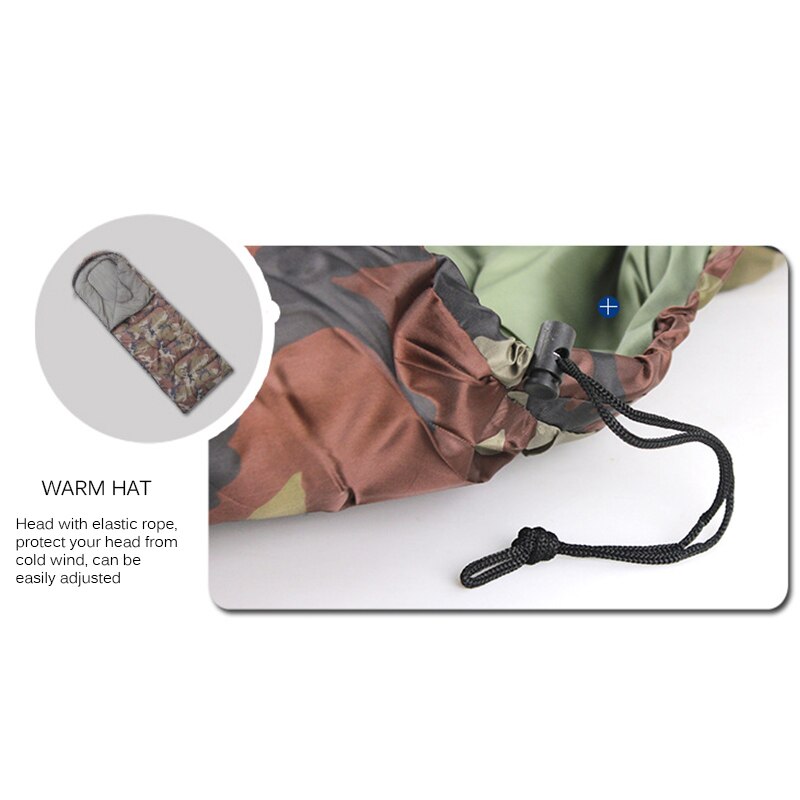 Outdoor Sleeping Bag Ultralight Portable Comfortable Magic Sticker Splicing Hiking Spring Autumn Warm Envelope Type Sleeping Bag