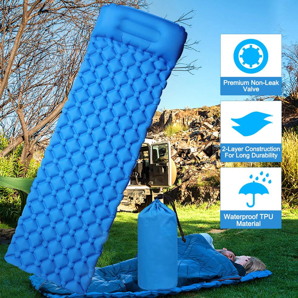 Rooxin Camping Mat Inflatable Mattress for Sleeping Pad Waterproof Cushion Mattress in Tent Air Bed for Travel Trekking Hiking