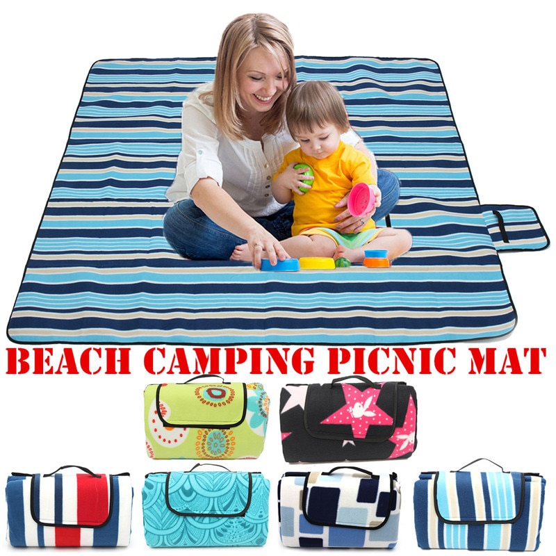 2mx2m 2x1.5mWaterproof Folding Picnic Mat Outdoor Camping Beach Moisture-proof Blanket Portable Camping Mat Hiking Beach Pad