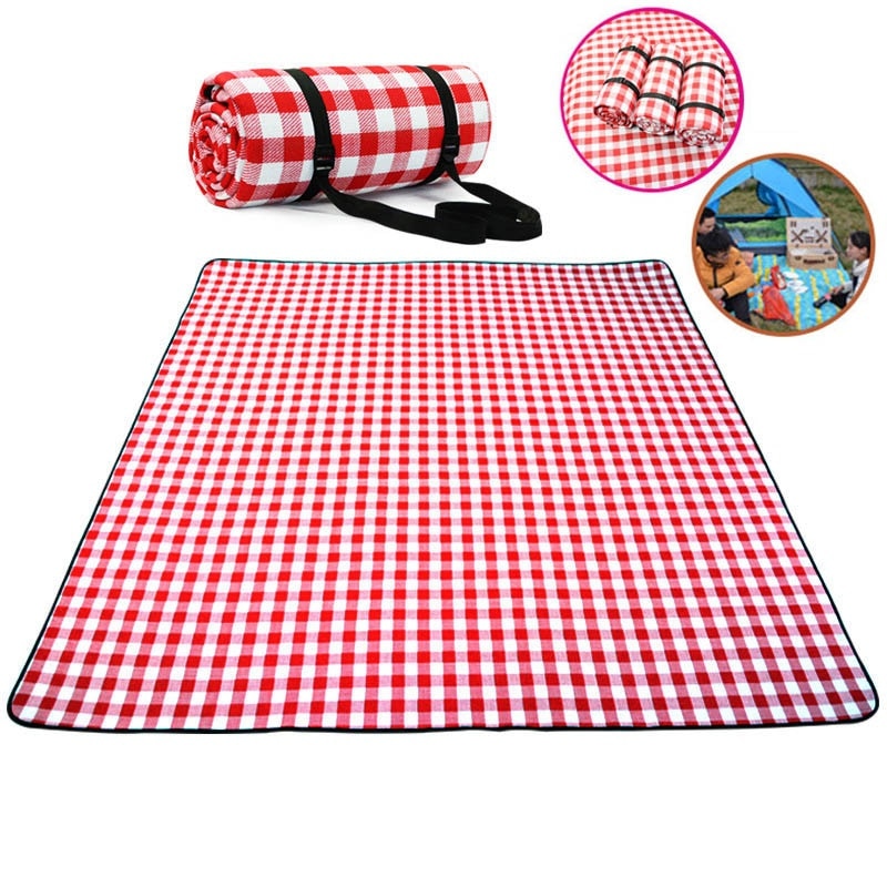 Thicken Pad Breathable Soft Blanket for Outdoor Folding Waterproof Blanket Camping Beach Plaid Picnic Mat