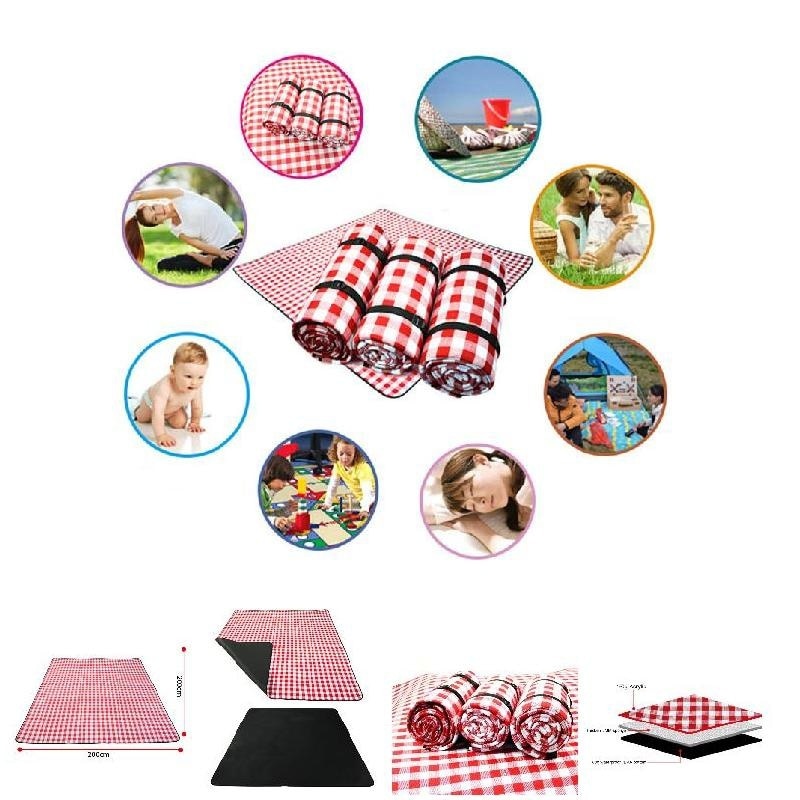 Thicken Pad Breathable Soft Blanket for Outdoor Folding Waterproof Blanket Camping Beach Plaid Picnic Mat