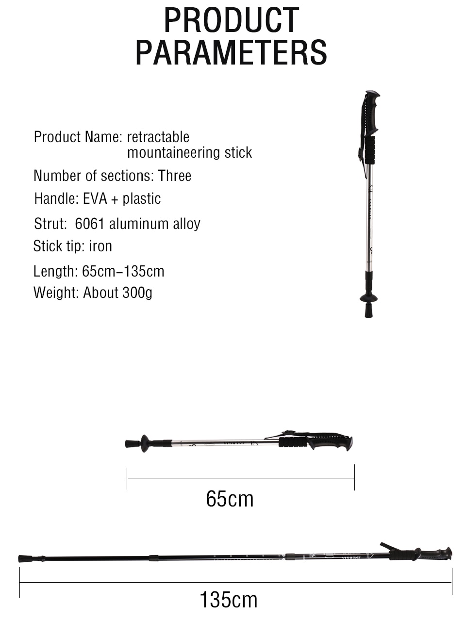 2PcsLot Nordic Walking Sticks Hiking Poles Adjustable Trekking Poles Telescopic Scandinavian Anti Shock Hiking