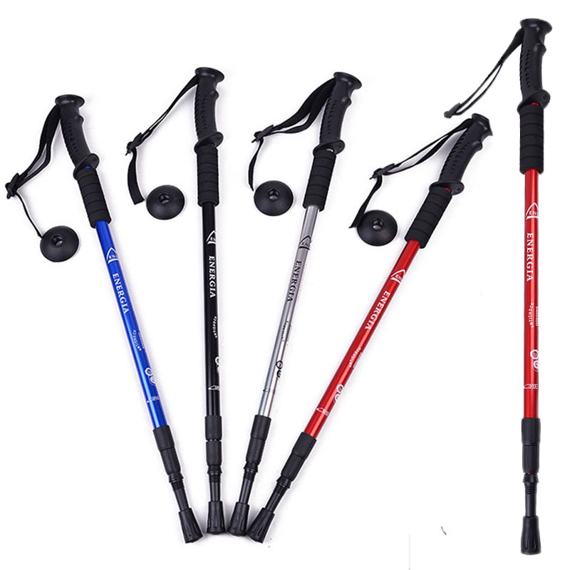 2PcsLot Nordic Walking Sticks Hiking Poles Adjustable Trekking Poles Telescopic Scandinavian Anti Shock Hiking