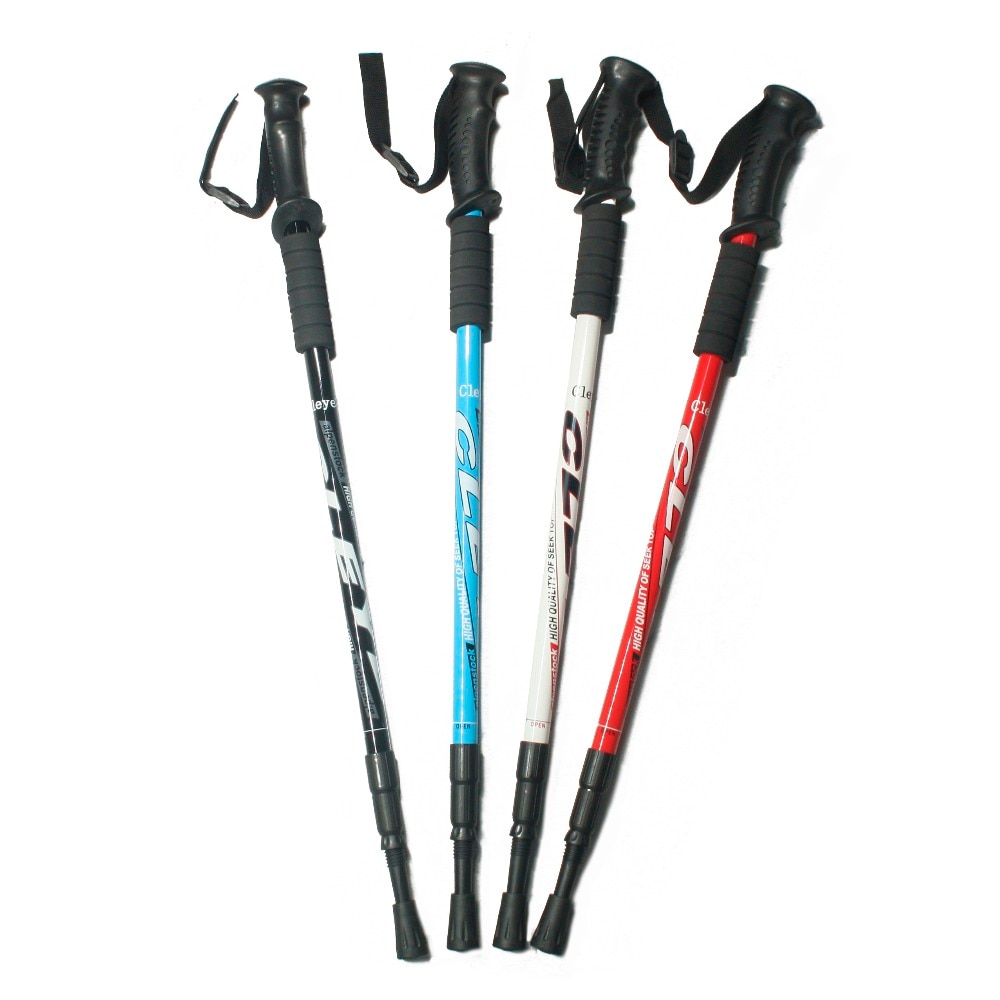 2Pc/Pair 135CM Walking Stick Trekking Aluminum alloy Climbing Stick Telescopic Running Trail Canes Shockproof Hiking Accessories