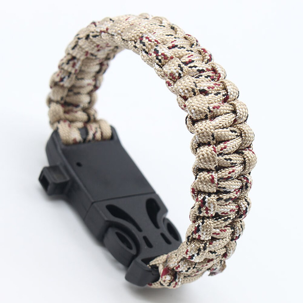 Military Emergency Paracord EDC Bracelet Multifunction Field Survival Escape Rope Outdoor Tactical Wrist Strap Survival Tools