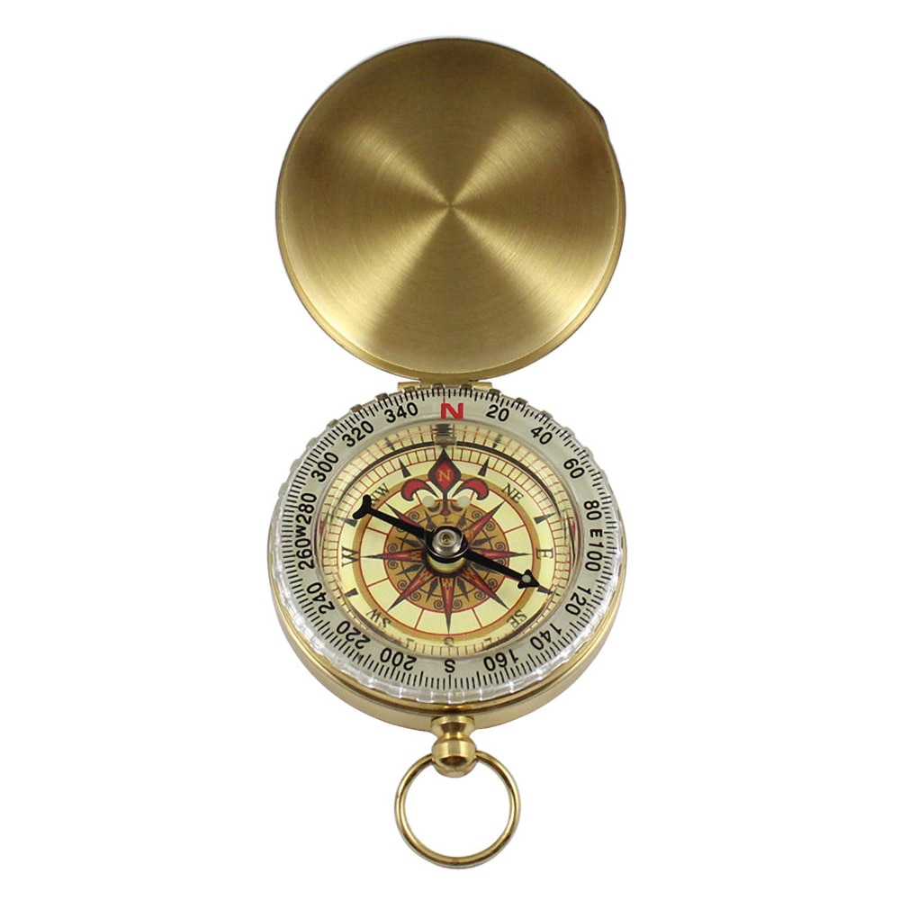 Outdoor Activities Camping Hiking Portable Brass Pocket Golden New Compass Navigation High Quality