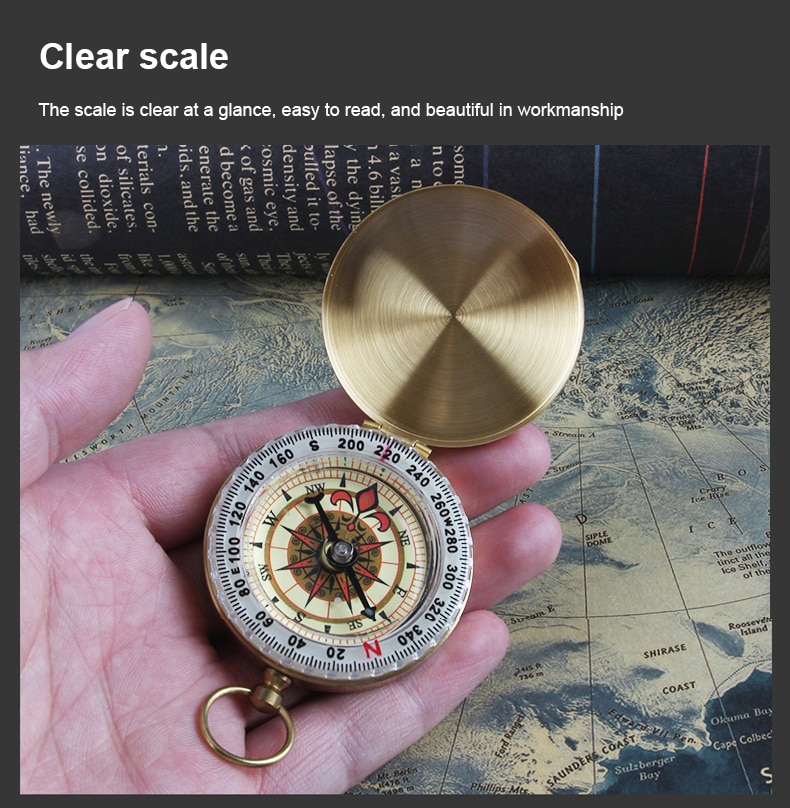 Compasses компас High Quality Camping Hiking Brass Gold Compass Pocket Watch Retro Portable Compass Navigation Outdoor