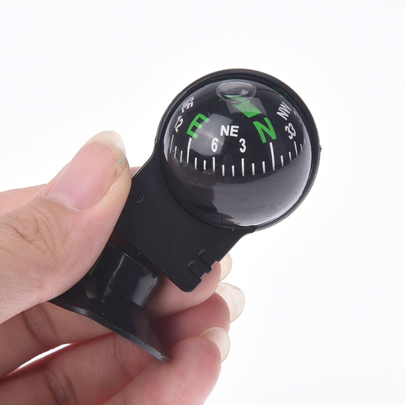 1Pc 360 Degree Rotation Waterproof Vehicle Navigation Ball Shaped Car Compass with Suction Cup 55x30x30mm