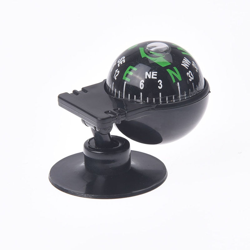 1Pc 360 Degree Rotation Waterproof Vehicle Navigation Ball Shaped Car Compass with Suction Cup 55x30x30mm