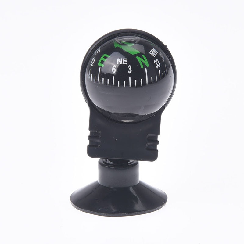 1Pc 360 Degree Rotation Waterproof Vehicle Navigation Ball Shaped Car Compass with Suction Cup 55x30x30mm